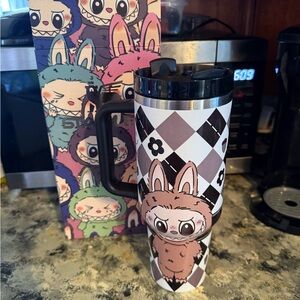 Stanley Quencher H2.0 Tumbler with Colorful Cartoon Design 40 oz new